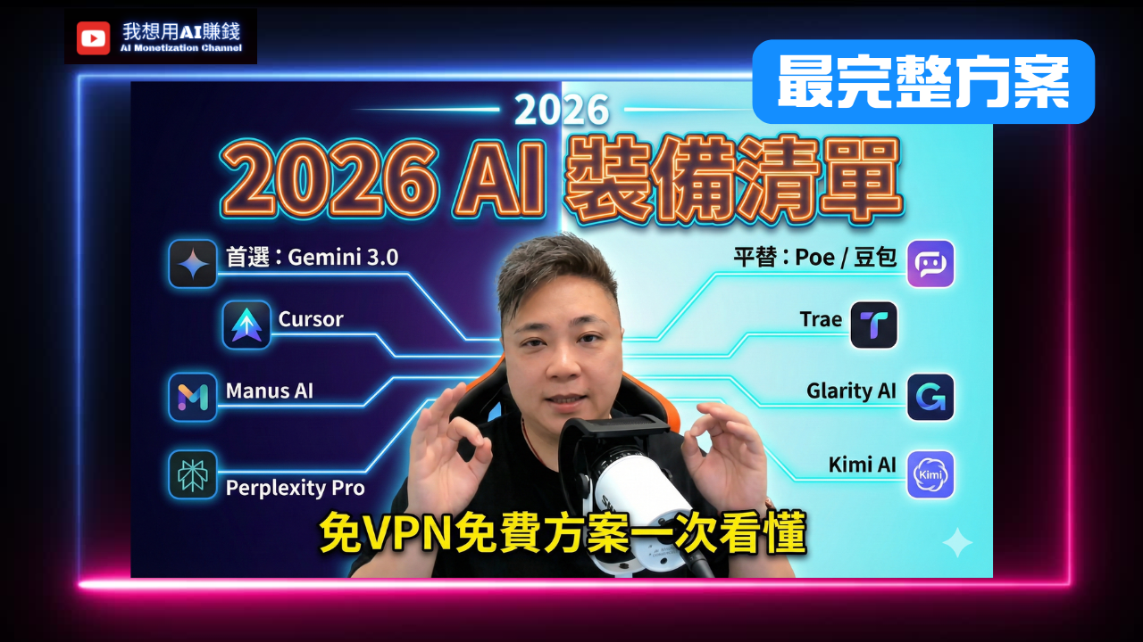 2026香港AI工具推薦：7大類別免VPN平替方案全攻略
